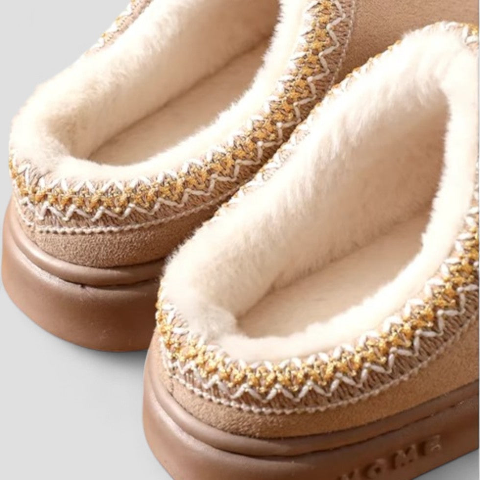 Faux Fur Lined Indoor Slippers