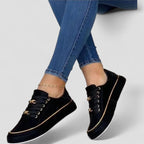 Chain Detail Lace Up Platform Sneakers