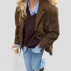 Suede Oversized Blazer Jacket