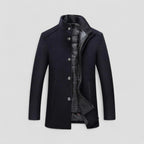 Wool Blend Button Front Winter Coat