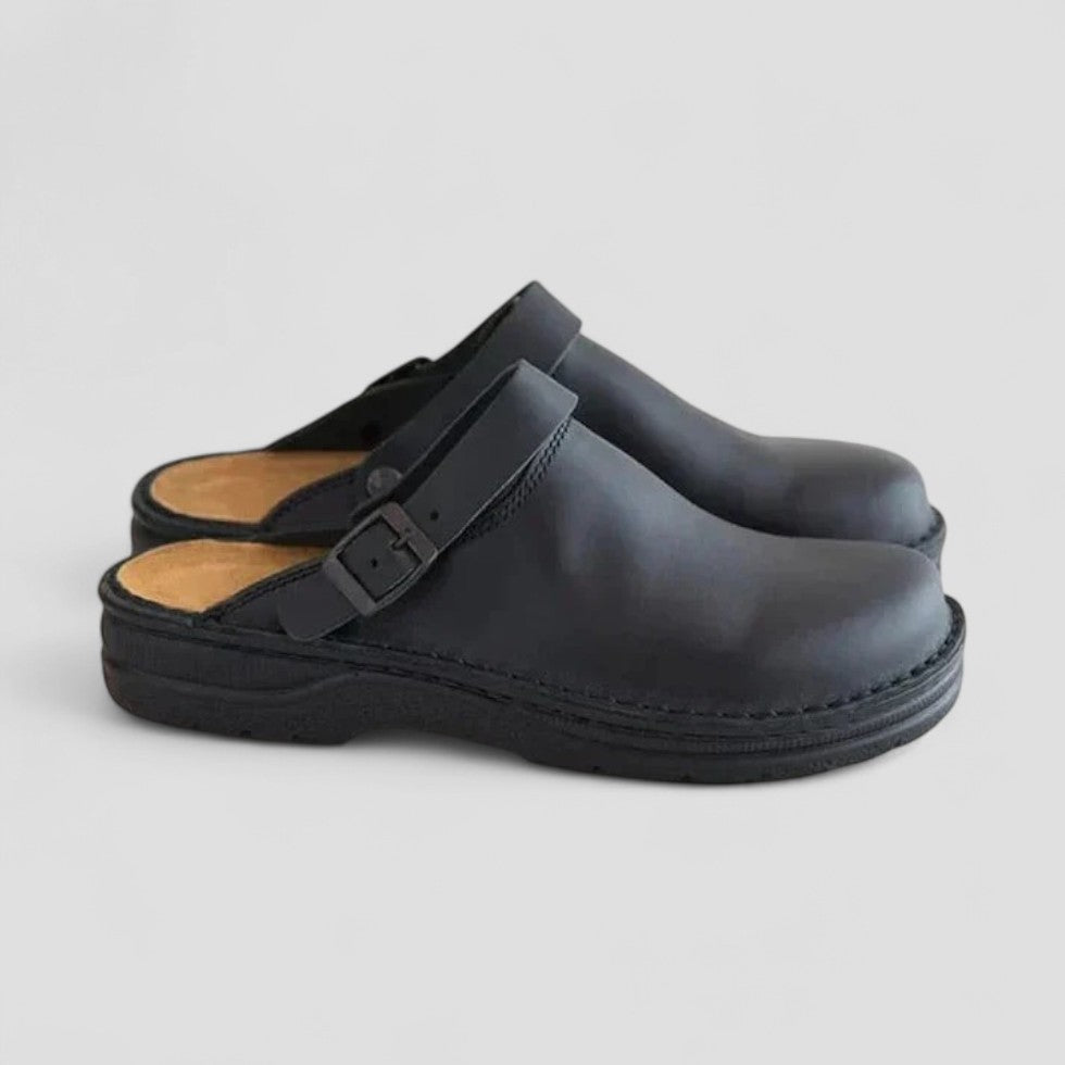 Leather Slip On Clog Sandals for Men