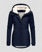 Womens Waterproof Fleece Lined Hooded Winter Jacket