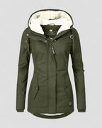 Womens Waterproof Fleece Lined Hooded Winter Jacket