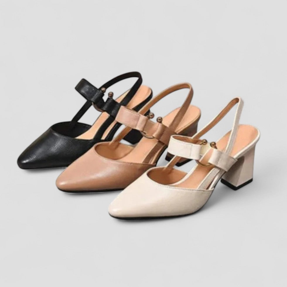 Block Heel Slingback Pumps