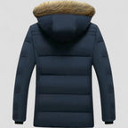 Mens Waterproof Fleece Lined Winter Parka Jacket with Fur Hood