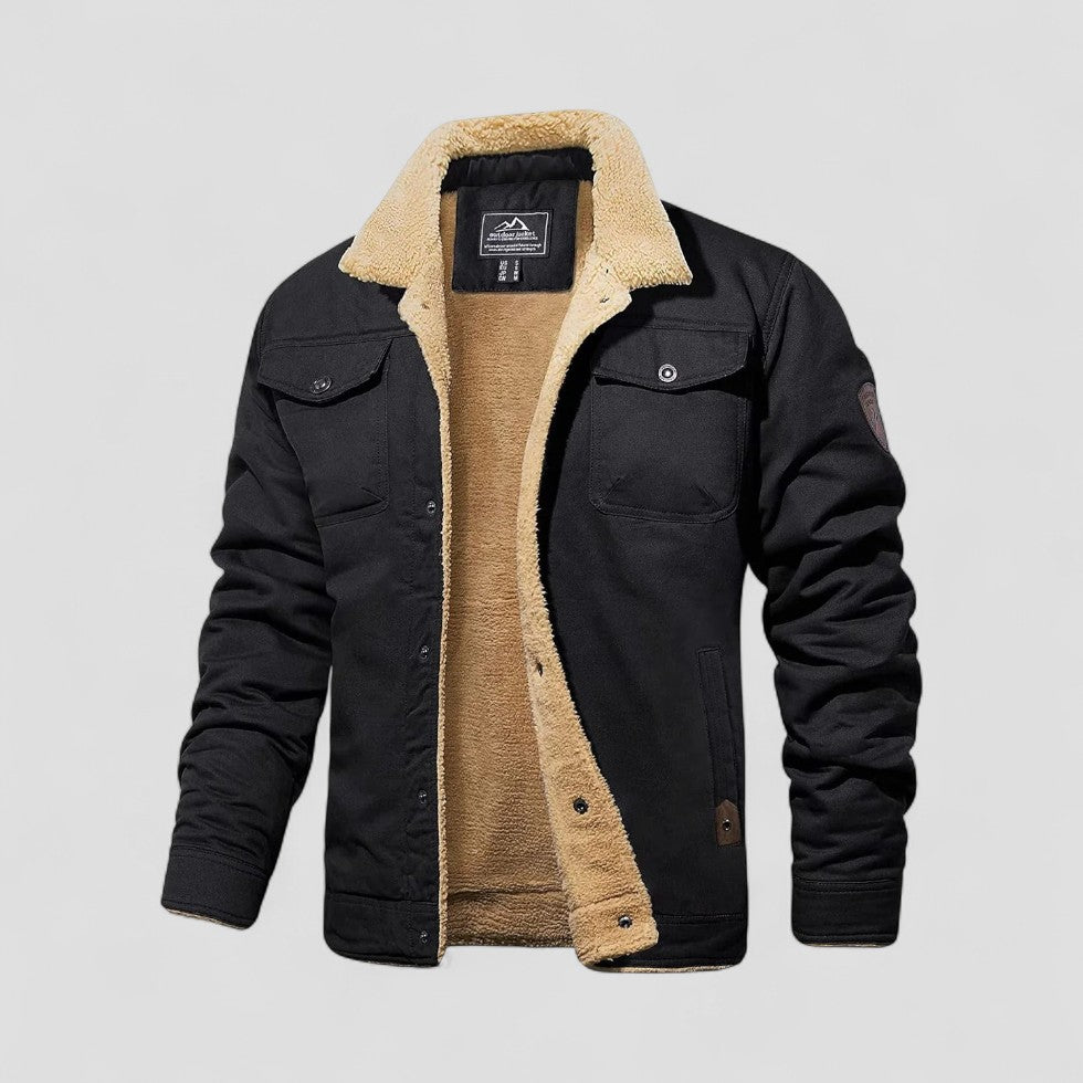 Faux Shearling Lined Winter Jacket