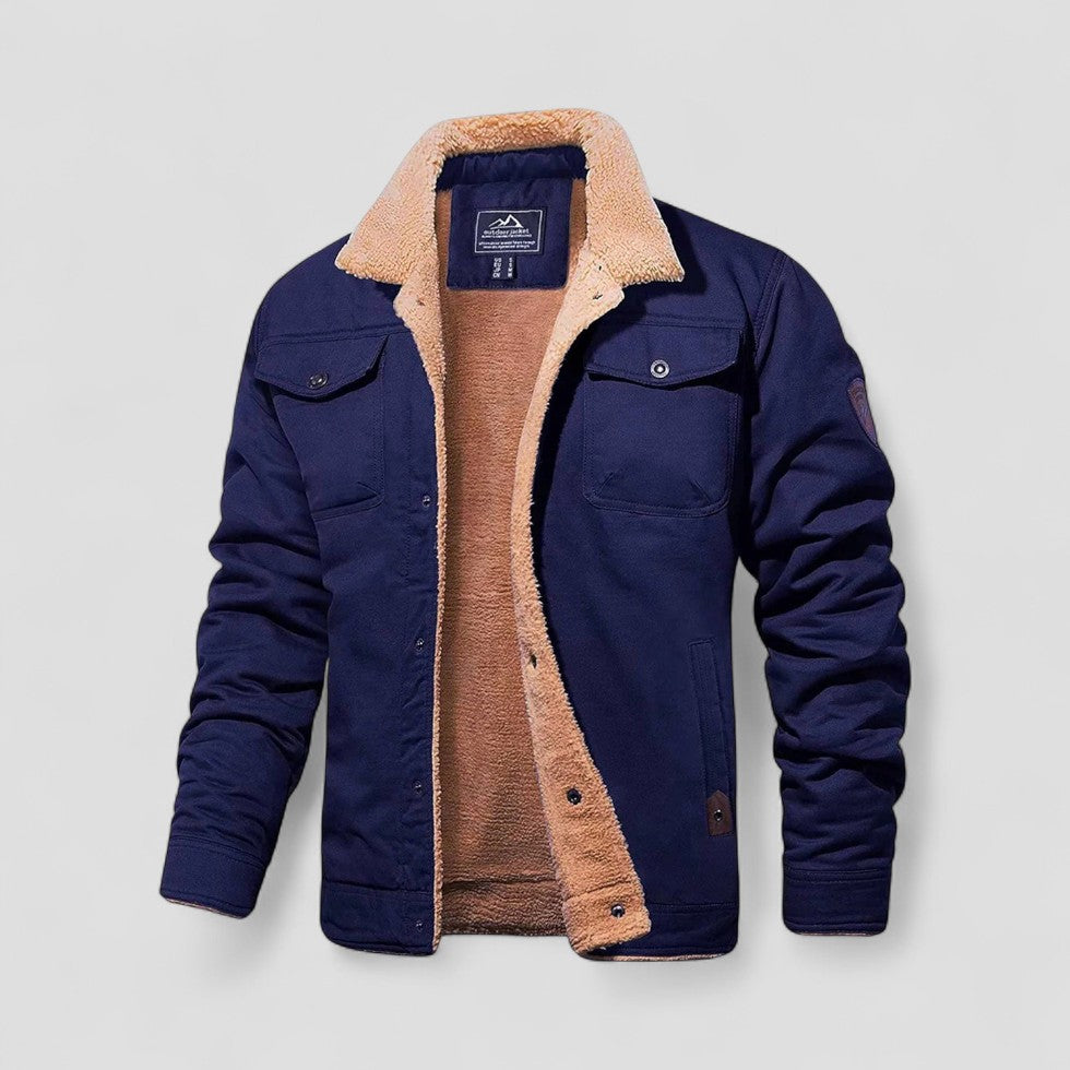 Faux Shearling Lined Winter Jacket
