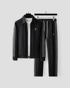 Mens Two Piece Zip Up Track Jacket and Jogger Set