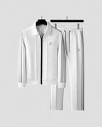 Mens Two Piece Zip Up Track Jacket and Jogger Set
