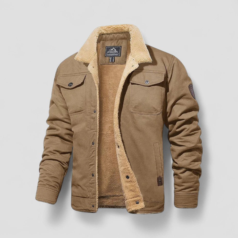 Faux Shearling Lined Winter Jacket