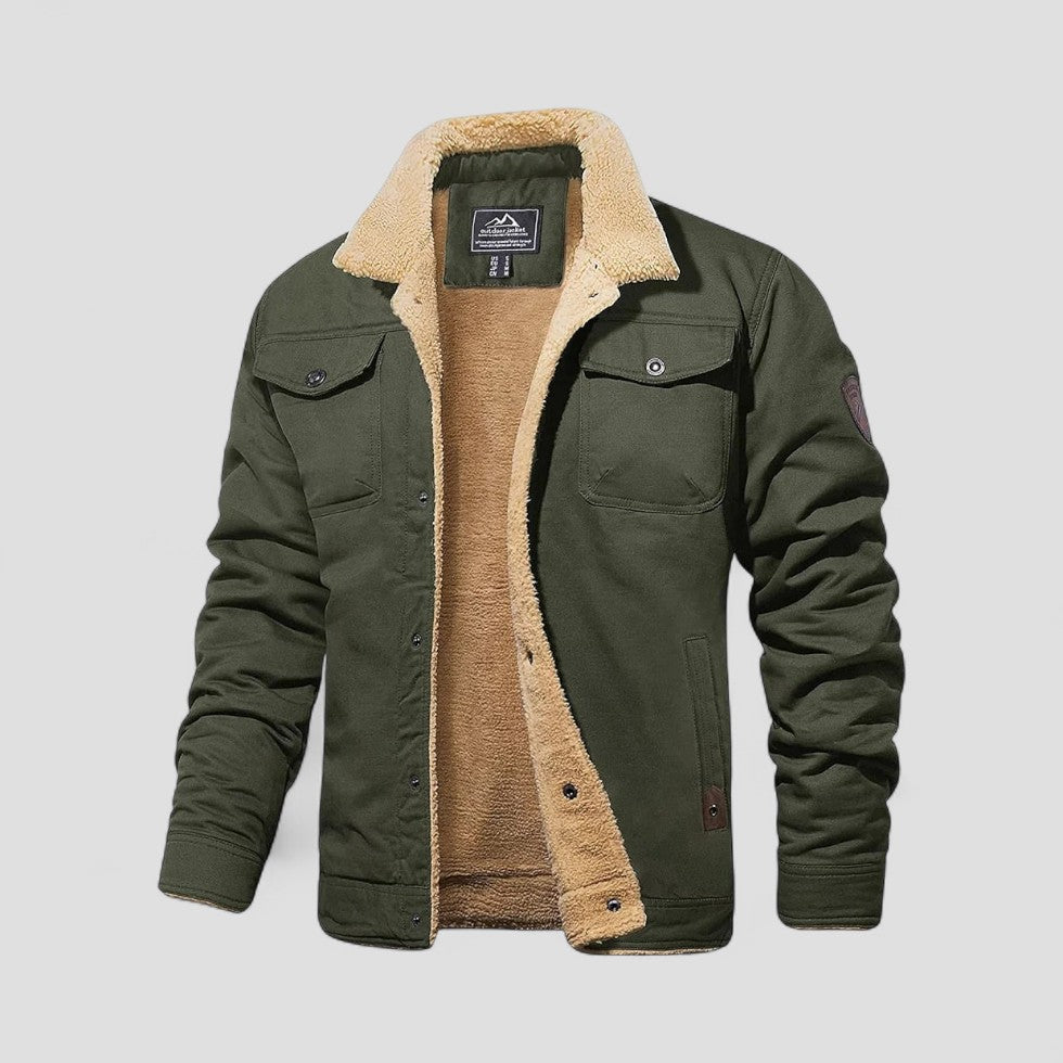 Faux Shearling Lined Winter Jacket