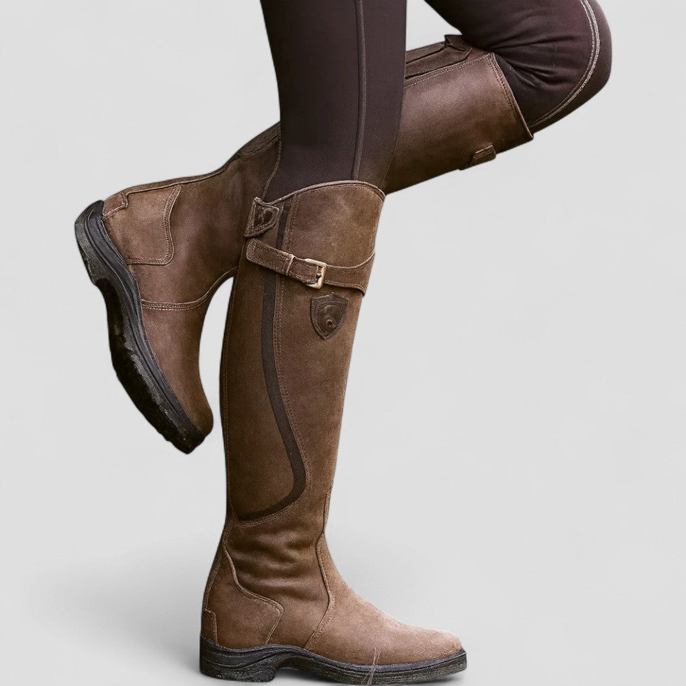 Suede Knee High Riding Boots