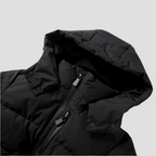 Women’s Belted Puffer Jacket with Detachable Hood