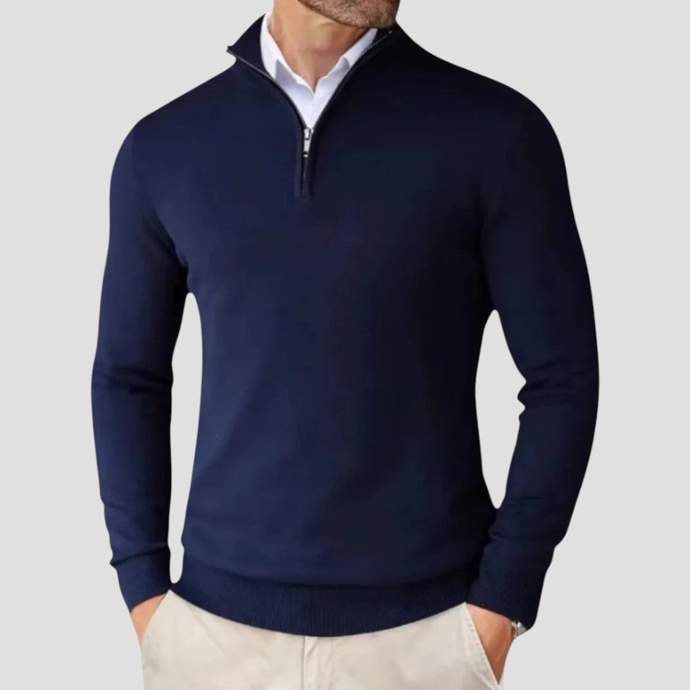 Men’s Cashmere Half Zip Pullover Sweater