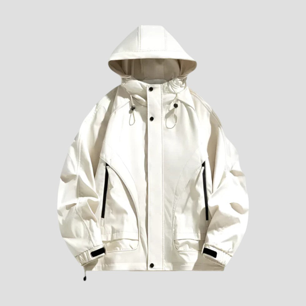 Water Resistant Hooded Windbreaker Jacket for Outdoor Comfort