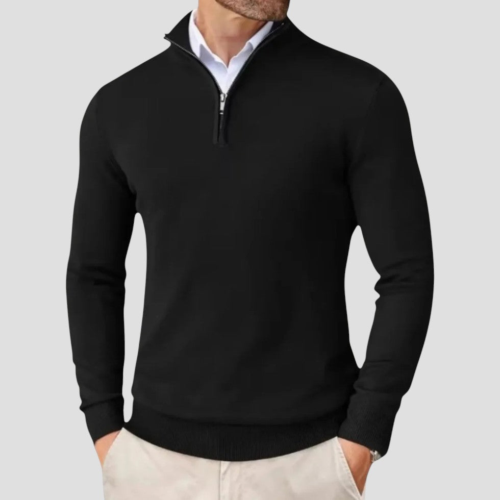Men’s Cashmere Half Zip Pullover Sweater