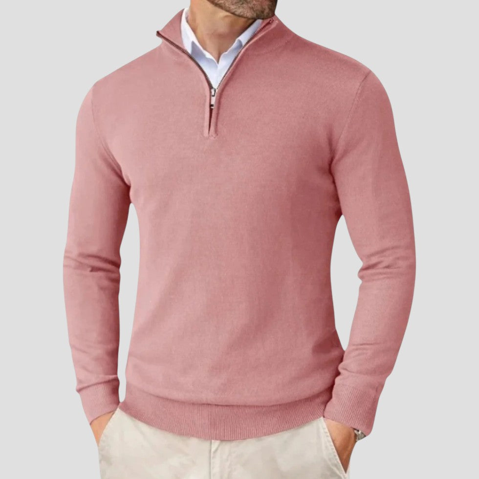 Men’s Cashmere Half Zip Pullover Sweater