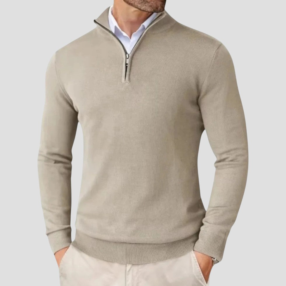 Men’s Cashmere Half Zip Pullover Sweater