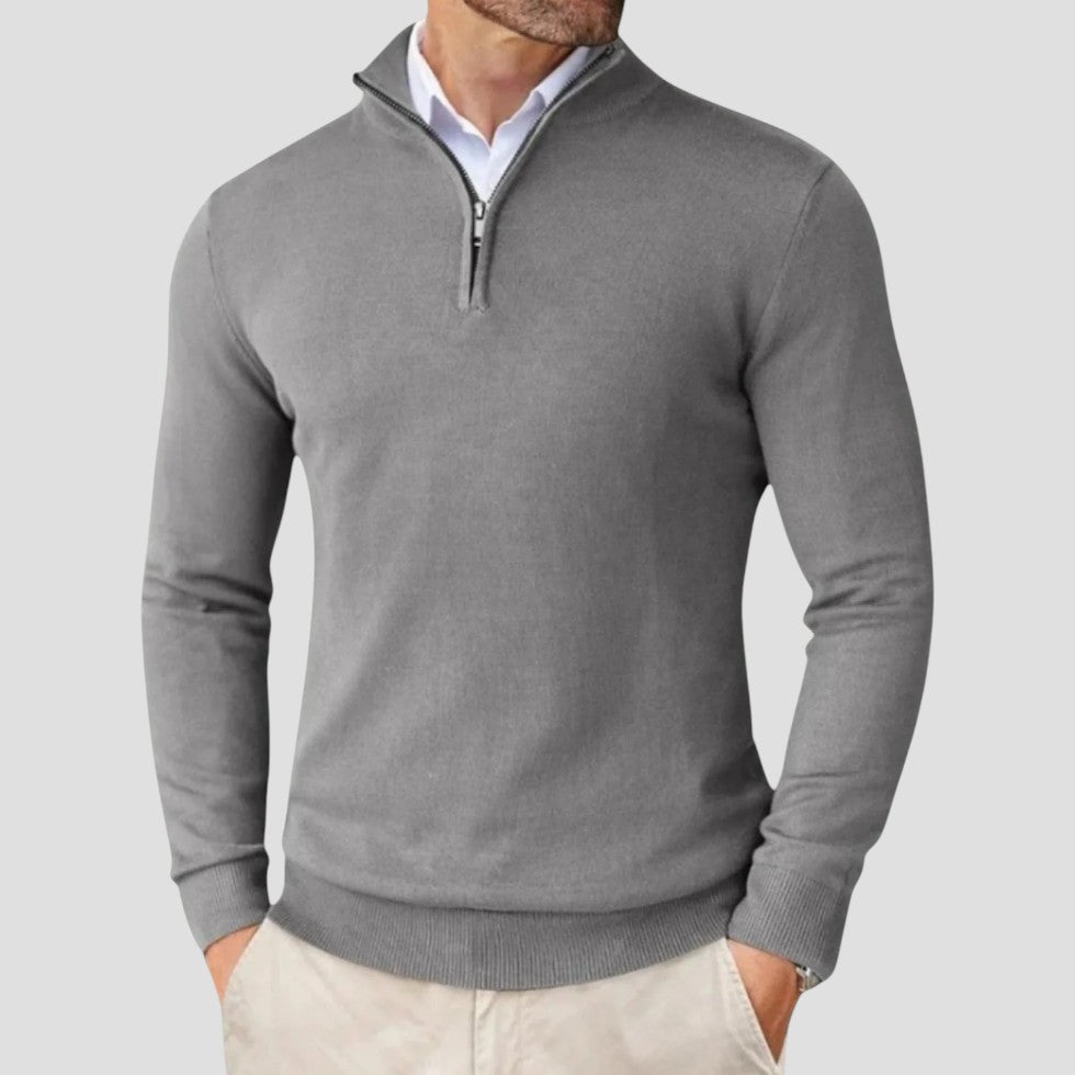 Men’s Cashmere Half Zip Pullover Sweater
