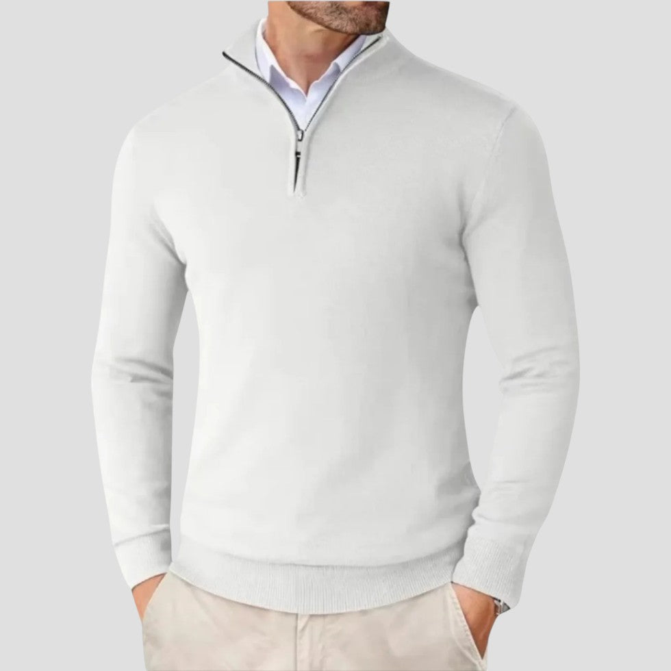 Men’s Cashmere Half Zip Pullover Sweater
