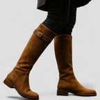 Suede Knee High Riding Boots