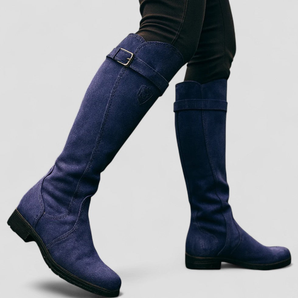 Suede Knee High Riding Boots