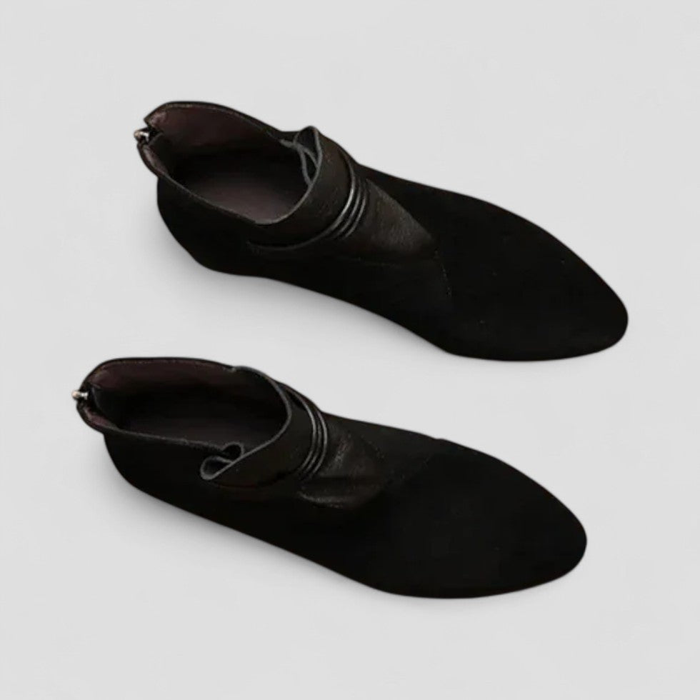 Pointed Toe Low Heel Ankle Boots