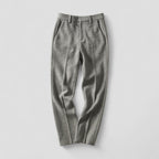 High Waist Wool Blend Tapered Trousers for Women