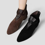Pointed Toe Low Heel Ankle Boots