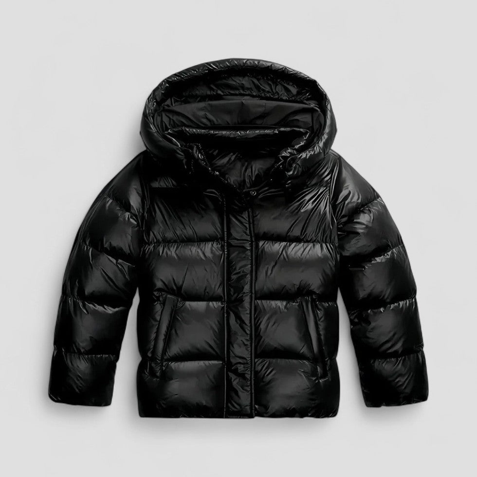 Hooded Shiny Puffer Winter Jacket for Women