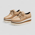 Platform Lace Up Wedge Shoes