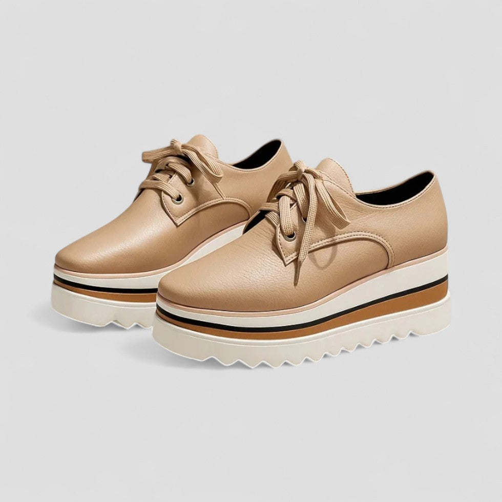 Platform Lace Up Wedge Shoes