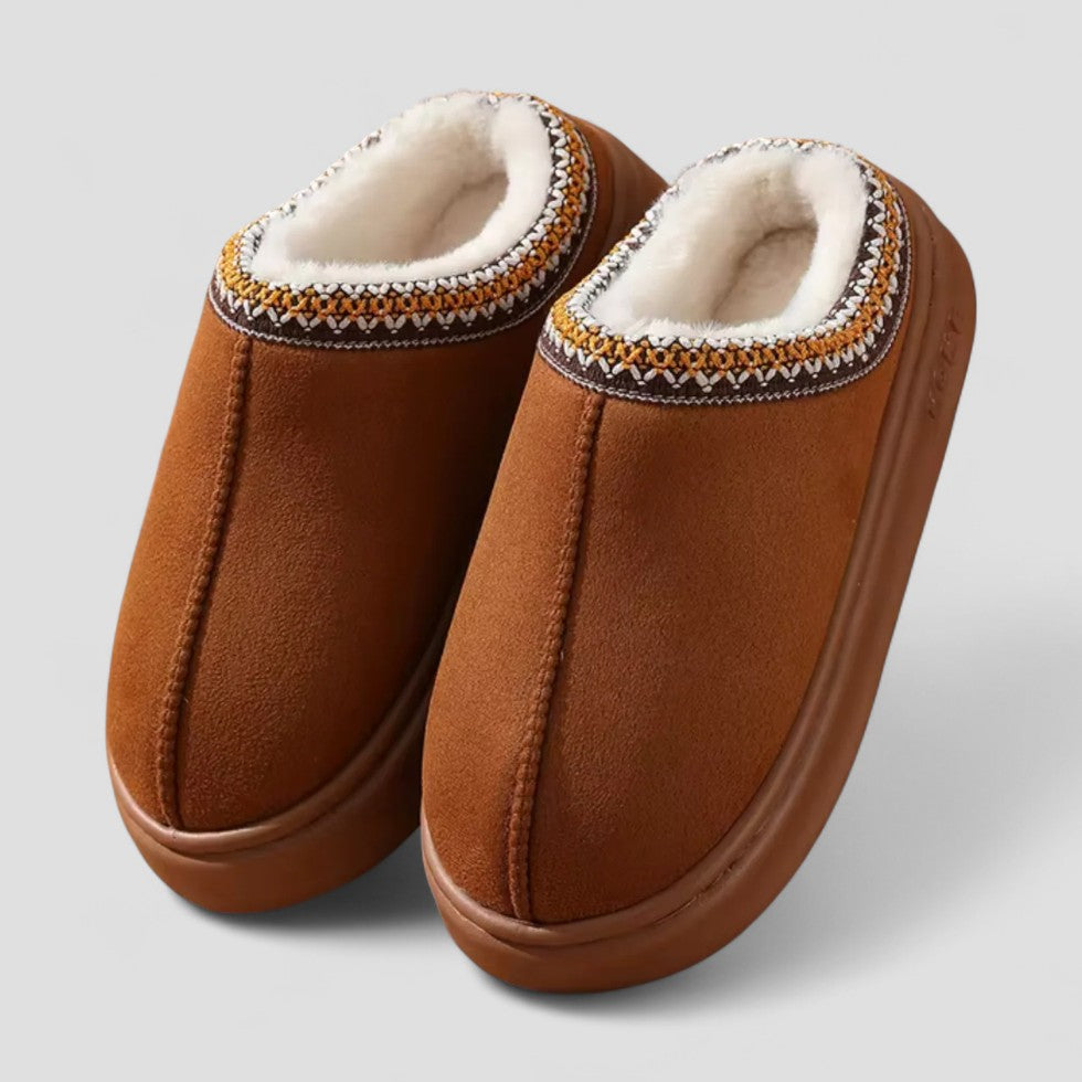 Faux Fur Lined Indoor Slippers