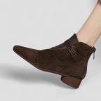 Pointed Toe Low Heel Ankle Boots