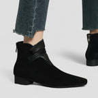 Pointed Toe Low Heel Ankle Boots