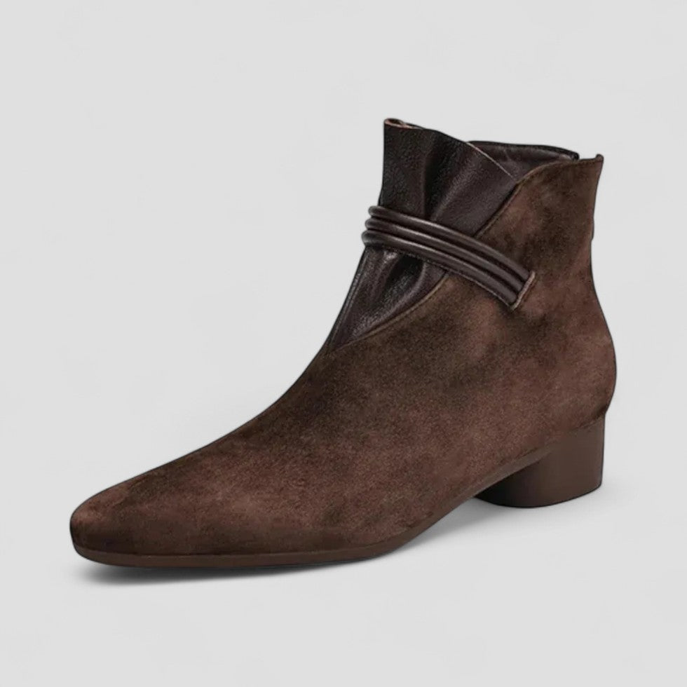 Pointed Toe Low Heel Ankle Boots