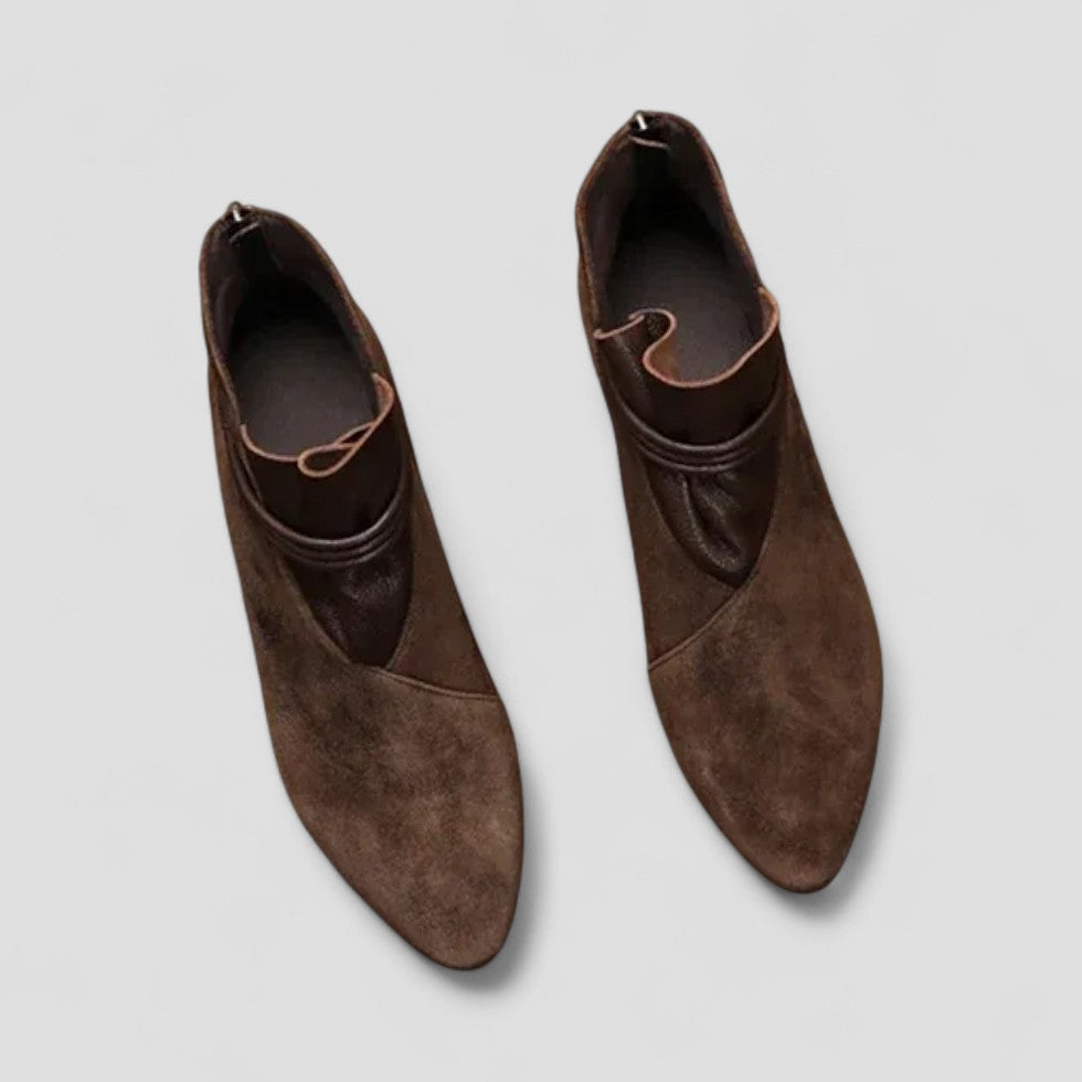 Pointed Toe Low Heel Ankle Boots