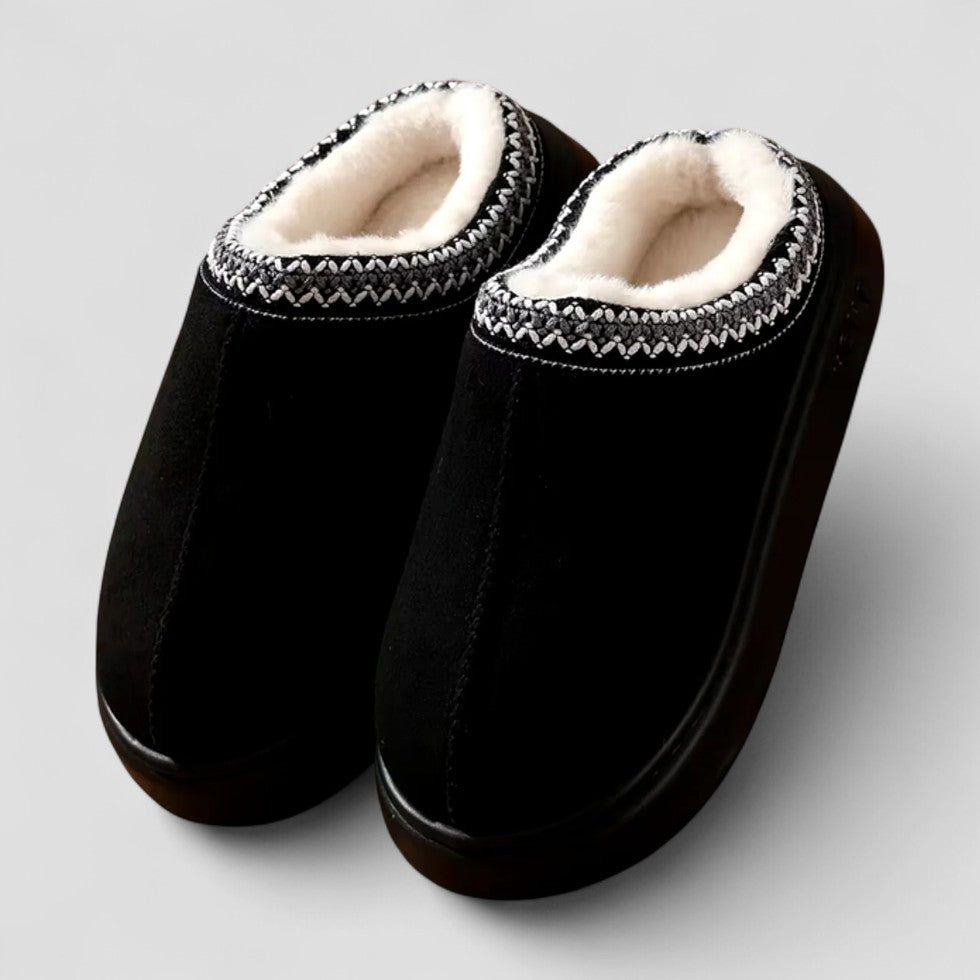 Faux Fur Lined Indoor Slippers