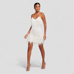 Fringe Feather Mini Cocktail Dress