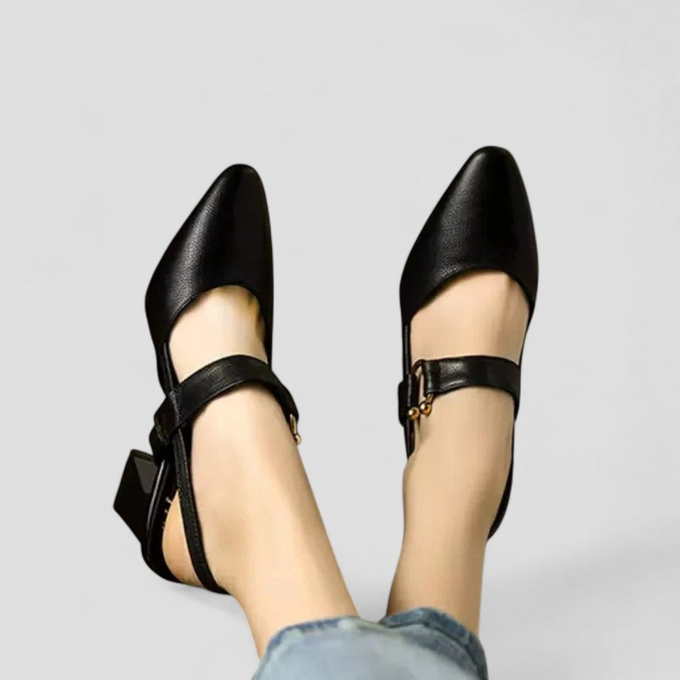Block Heel Slingback Pumps
