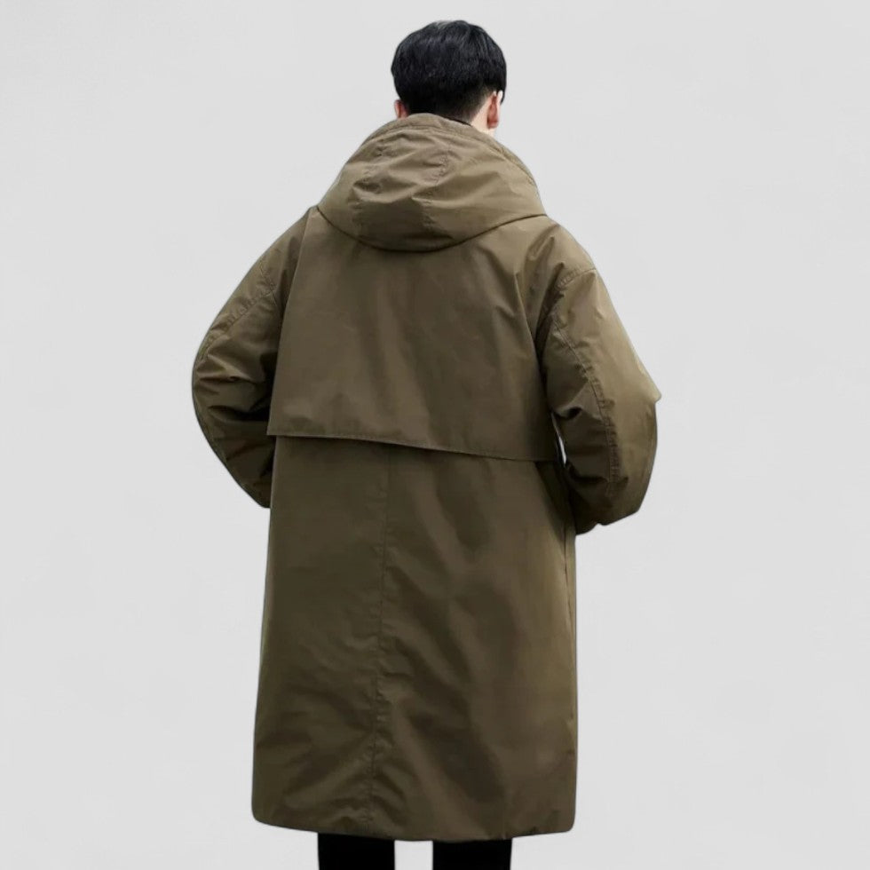 Waterproof Hooded Trench Coat for Men