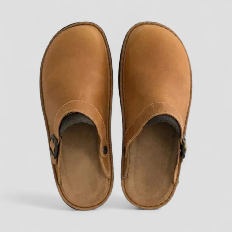 Leather Slip On Clog Sandals for Men
