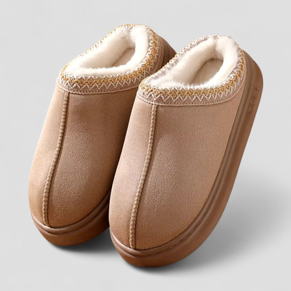 Faux Fur Lined Indoor Slippers