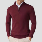 Men’s Cashmere Half Zip Pullover Sweater