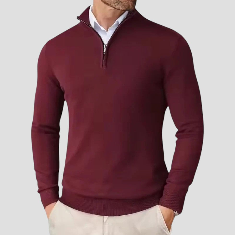 Men’s Cashmere Half Zip Pullover Sweater