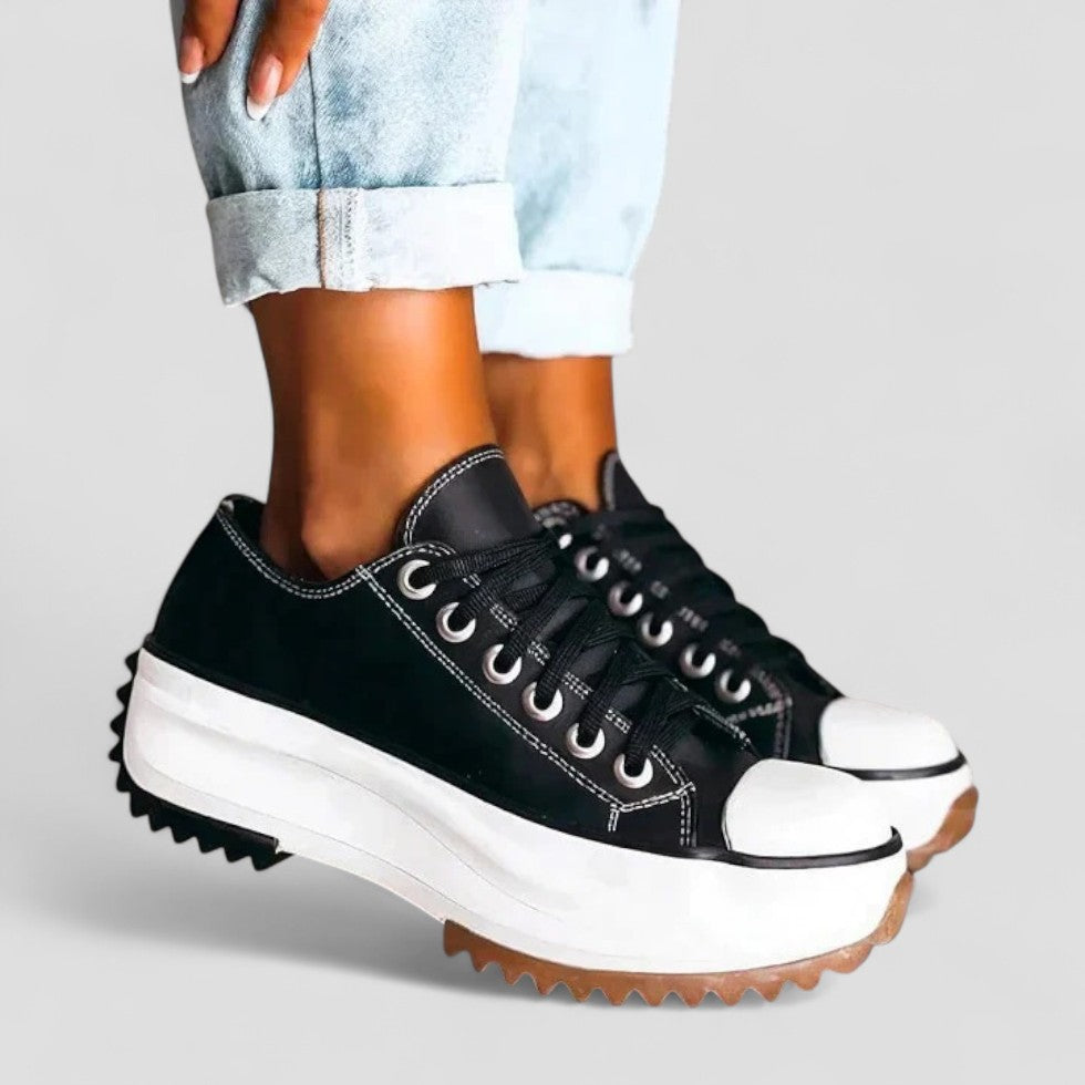 Chunky Lace Up Platform Sneakers
