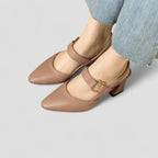 Block Heel Slingback Pumps