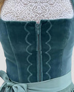 Traditional Bavarian Dirndl Dress with Apron for Women