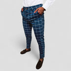 Checked Slim Fit Dress Pants