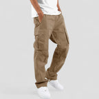 Straight Fit Multi Pocket Cargo Pants for Men